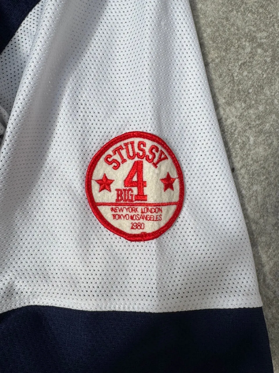1998 Stussy LA Dodgers Logo Two-Tone Baseball Jersey
