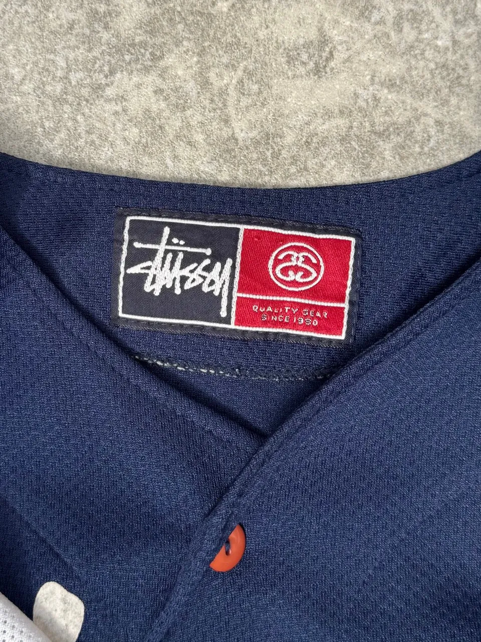 1998 Stussy LA Dodgers Logo Two-Tone Baseball Jersey