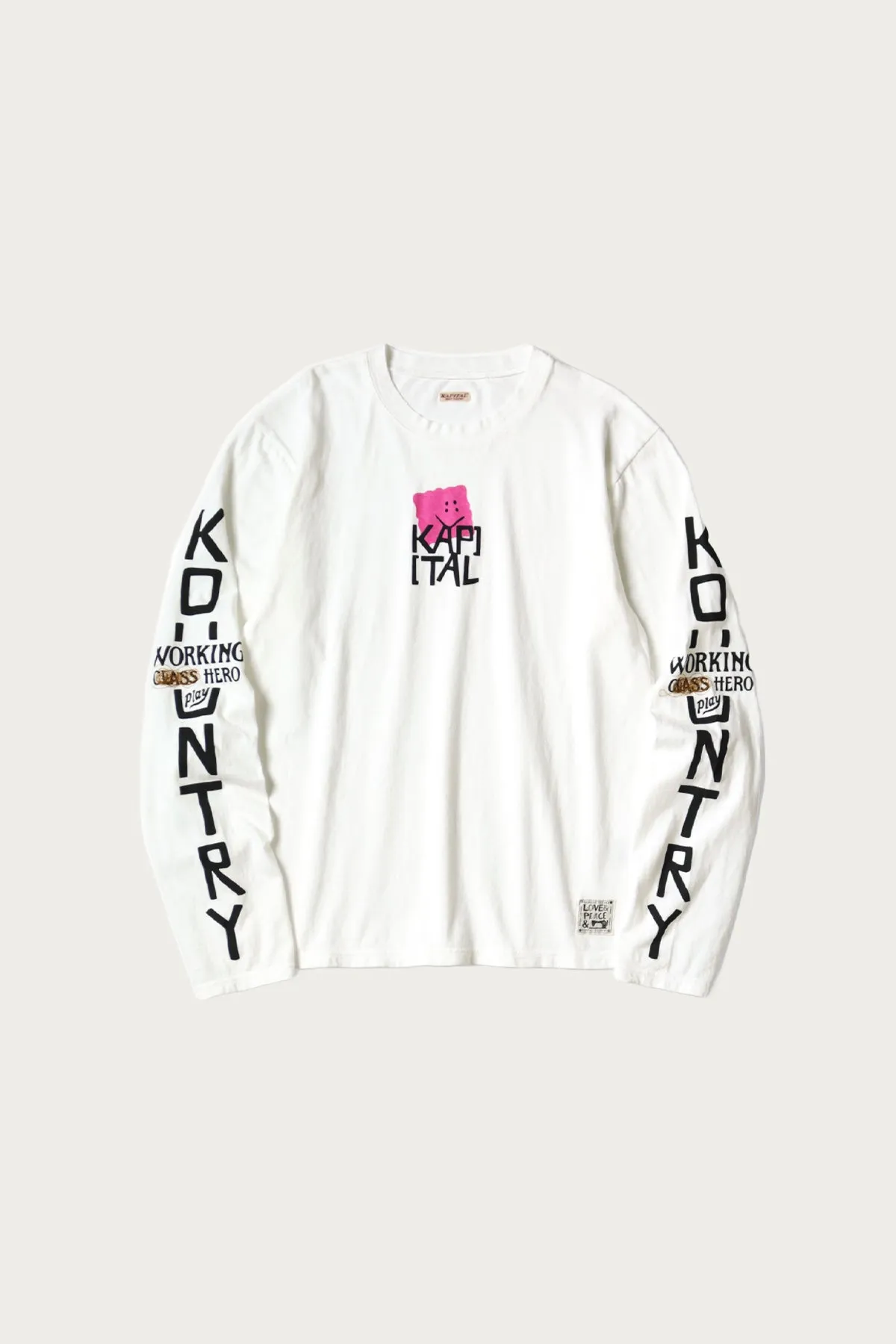 20/-Jersey Crew Long Sleeve T (PECKISH KAP) - Pink