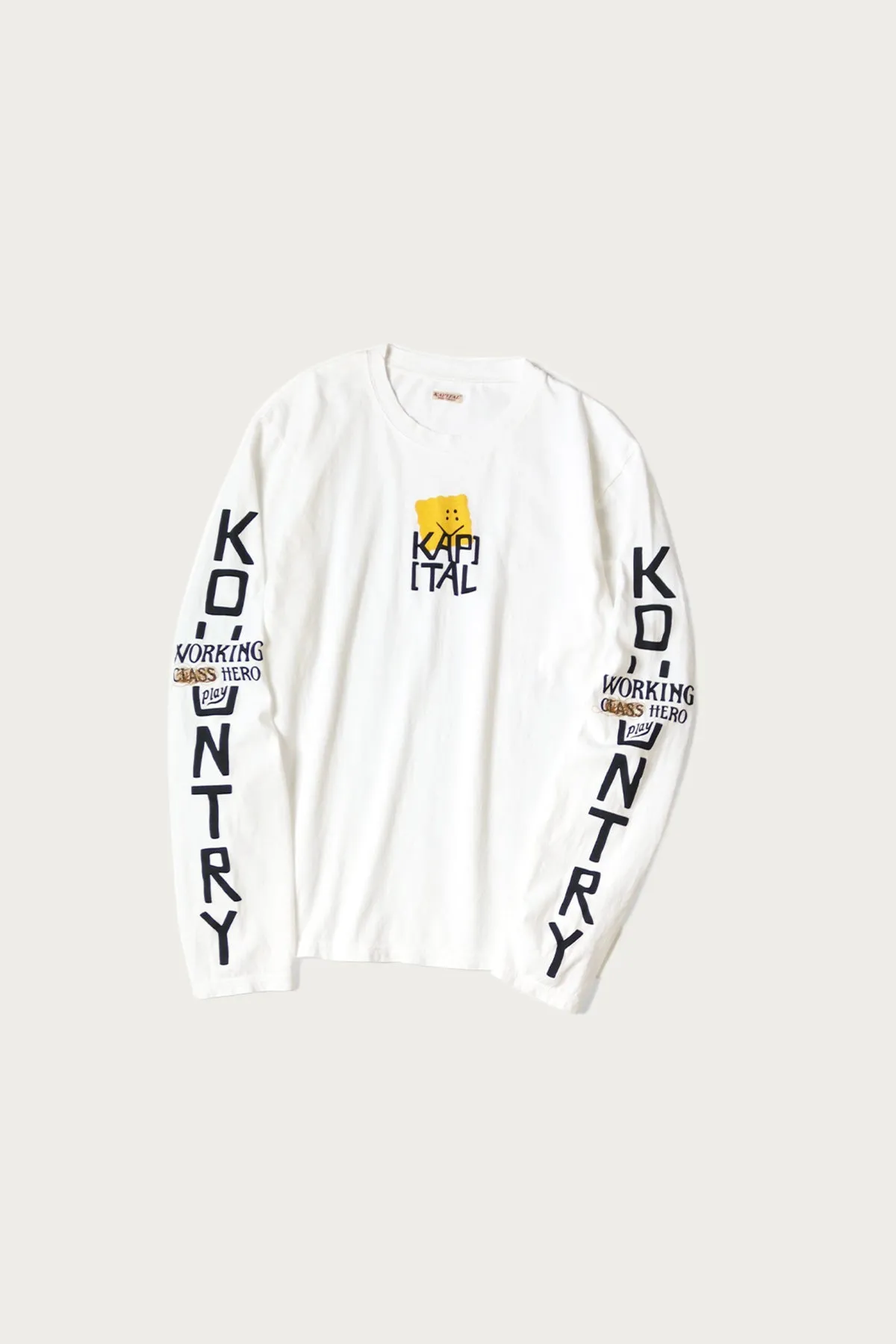 20/-Jersey Crew Long Sleeve T (PECKISH KAP) - Yellow