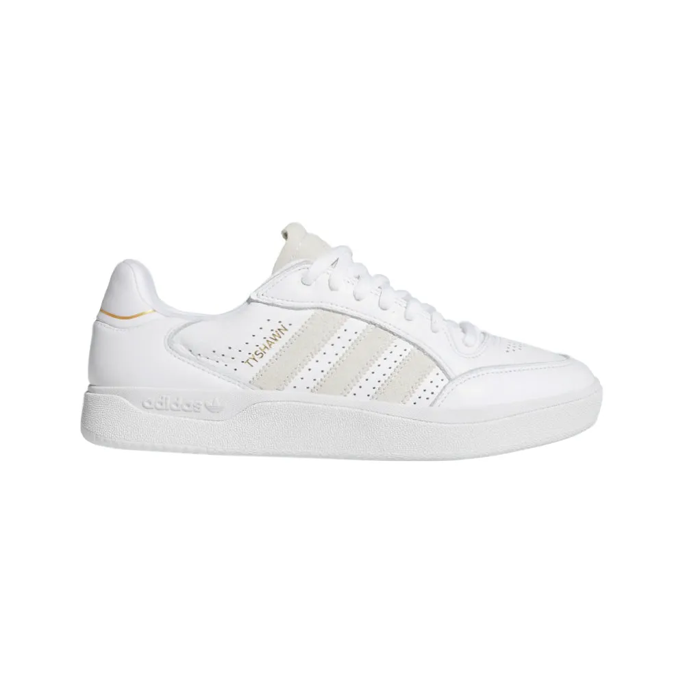 adidas SKATEBOARDING TYSHAWN LOW SHOES // CLOUD WHITE / CLOUD WHITE / GOLD METALLIC