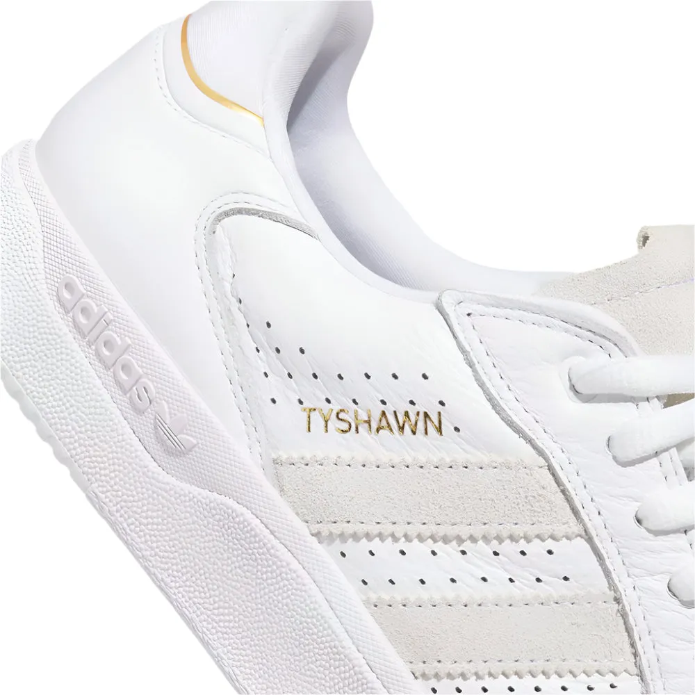 adidas SKATEBOARDING TYSHAWN LOW SHOES // CLOUD WHITE / CLOUD WHITE / GOLD METALLIC