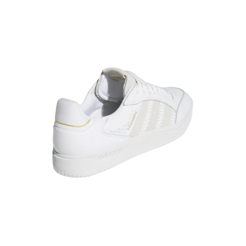 adidas SKATEBOARDING TYSHAWN LOW SHOES // CLOUD WHITE / CLOUD WHITE / GOLD METALLIC