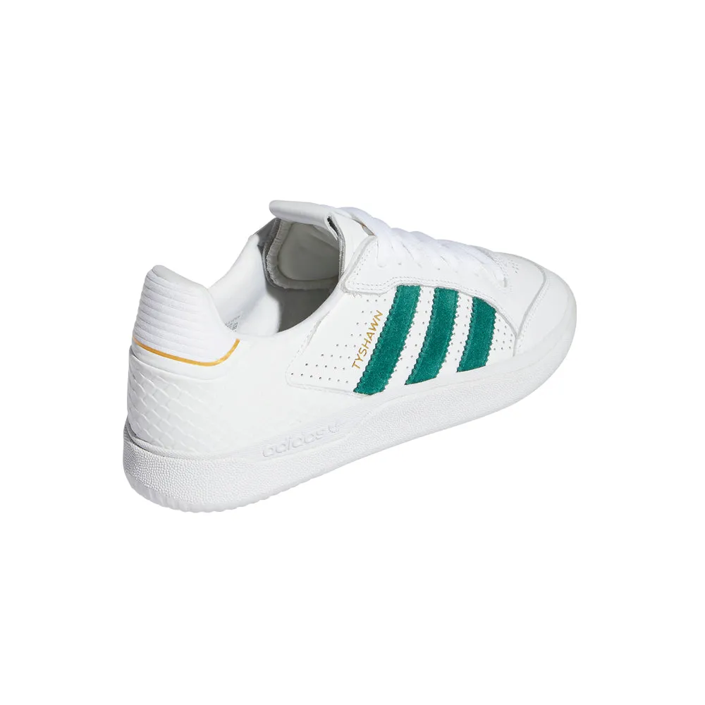 adidas SKATEBOARDING TYSHAWN LOW SHOES // CLOUD WHITE/COLLEGIATE GREEN/GOLD METALLIC
