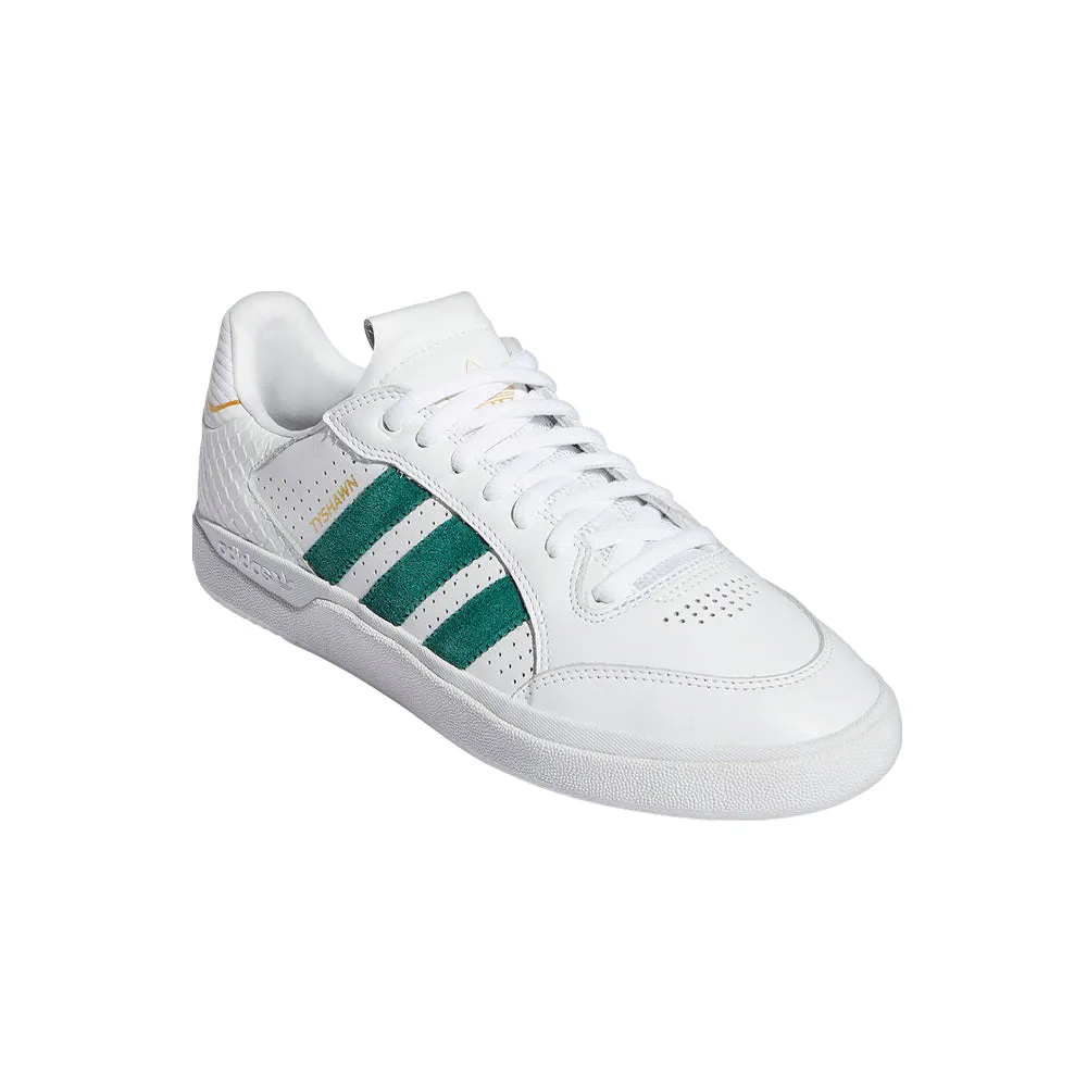 adidas SKATEBOARDING TYSHAWN LOW SHOES // CLOUD WHITE/COLLEGIATE GREEN/GOLD METALLIC