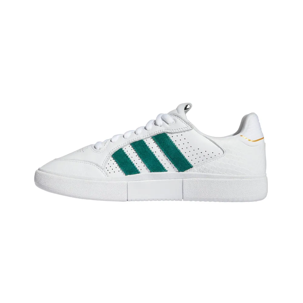 adidas SKATEBOARDING TYSHAWN LOW SHOES // CLOUD WHITE/COLLEGIATE GREEN/GOLD METALLIC