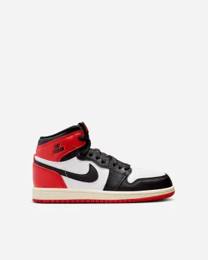 Air Jordan 1 Retro High OG Black Toe Reimagined (Preschool)