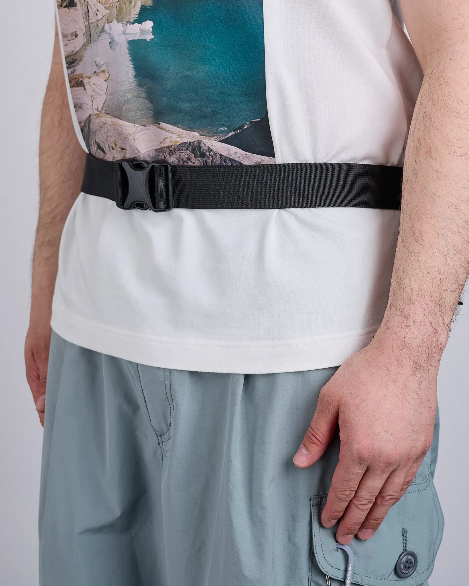 and wander 3D Mesh Waist Bag Khaki