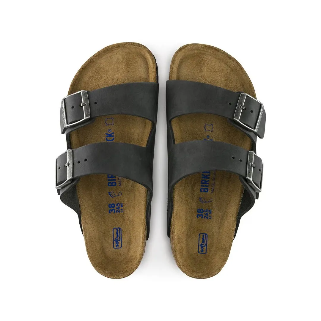 ARIZONA SOFT FOOTBED OILED LEATHER - BLACK
