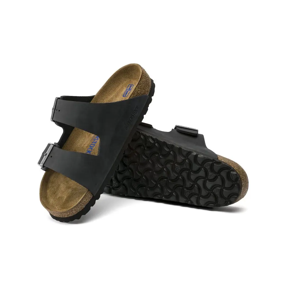 ARIZONA SOFT FOOTBED OILED LEATHER - BLACK