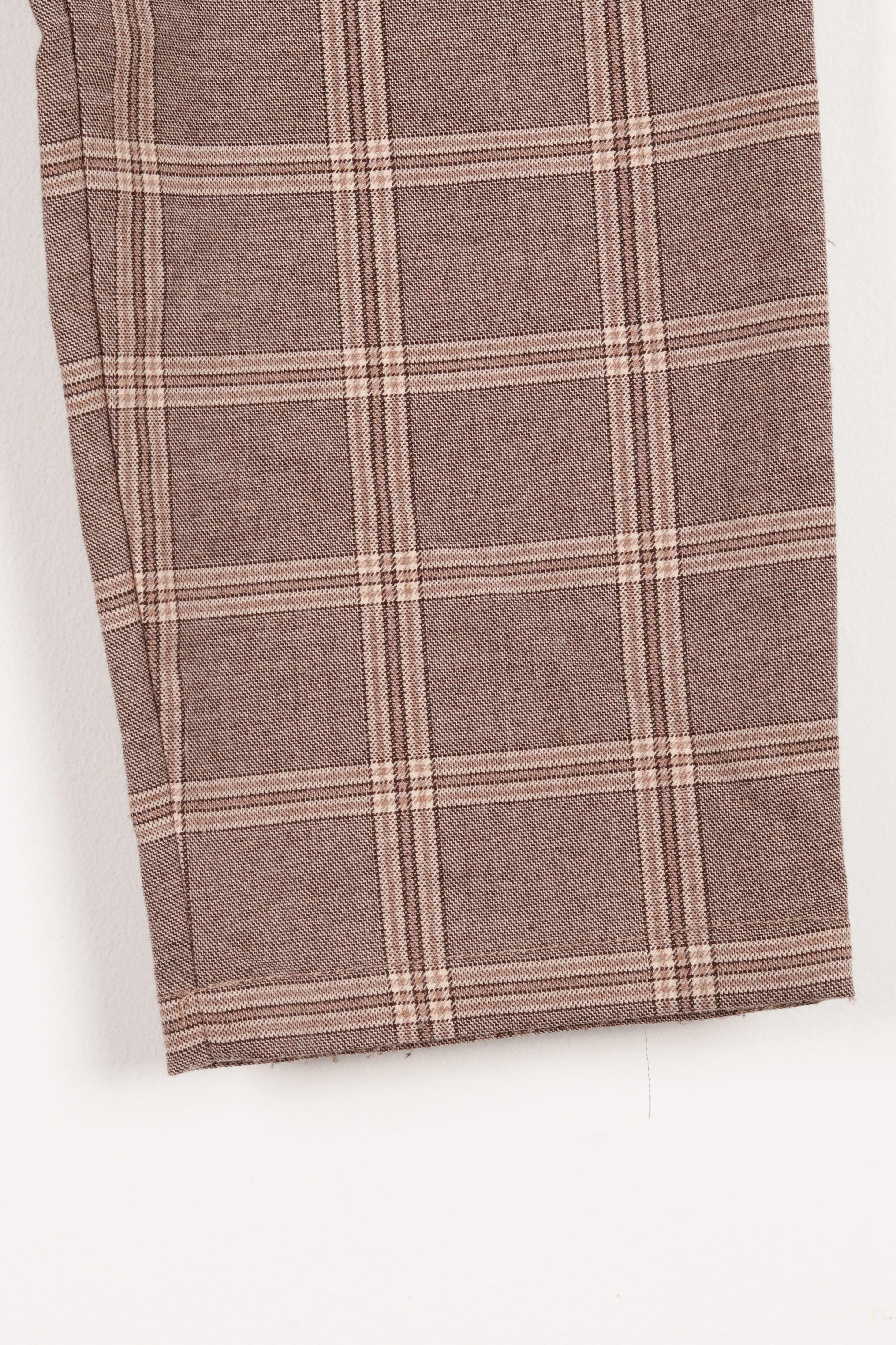 Beams Heart FW21 'Glen Plaid' Casual Pants Brown (2021)