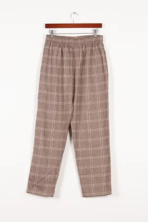 Beams Heart FW21 'Glen Plaid' Casual Pants Brown (2021)
