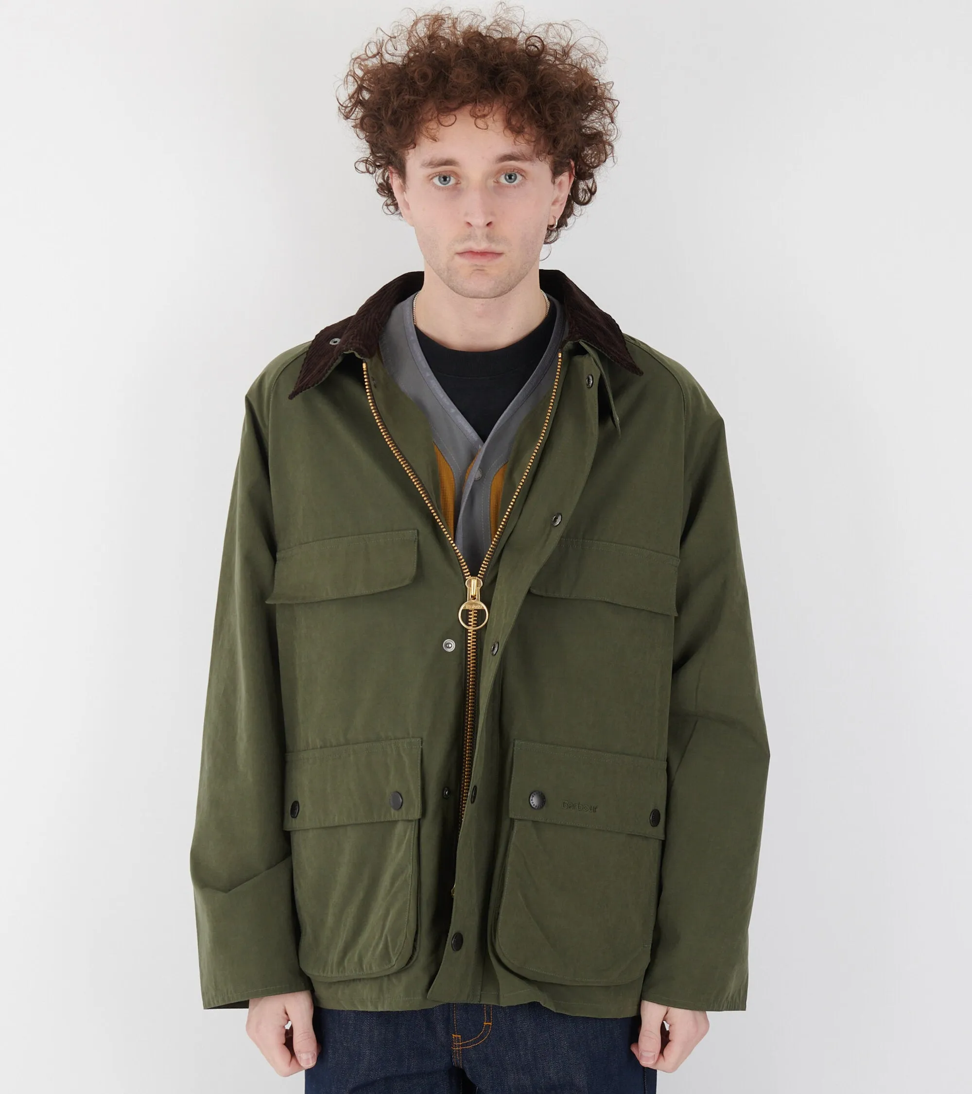 Bedale Peached Casual Jacket Olive