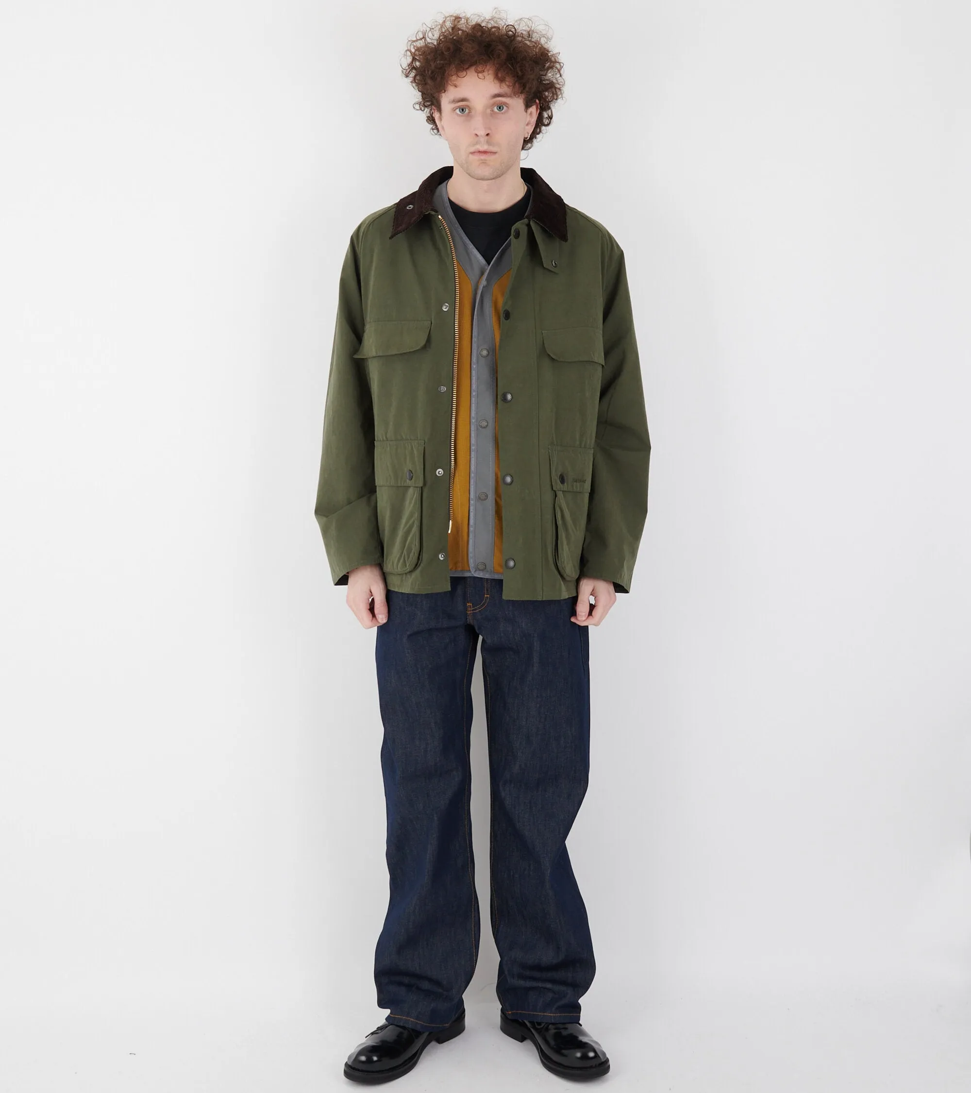 Bedale Peached Casual Jacket Olive