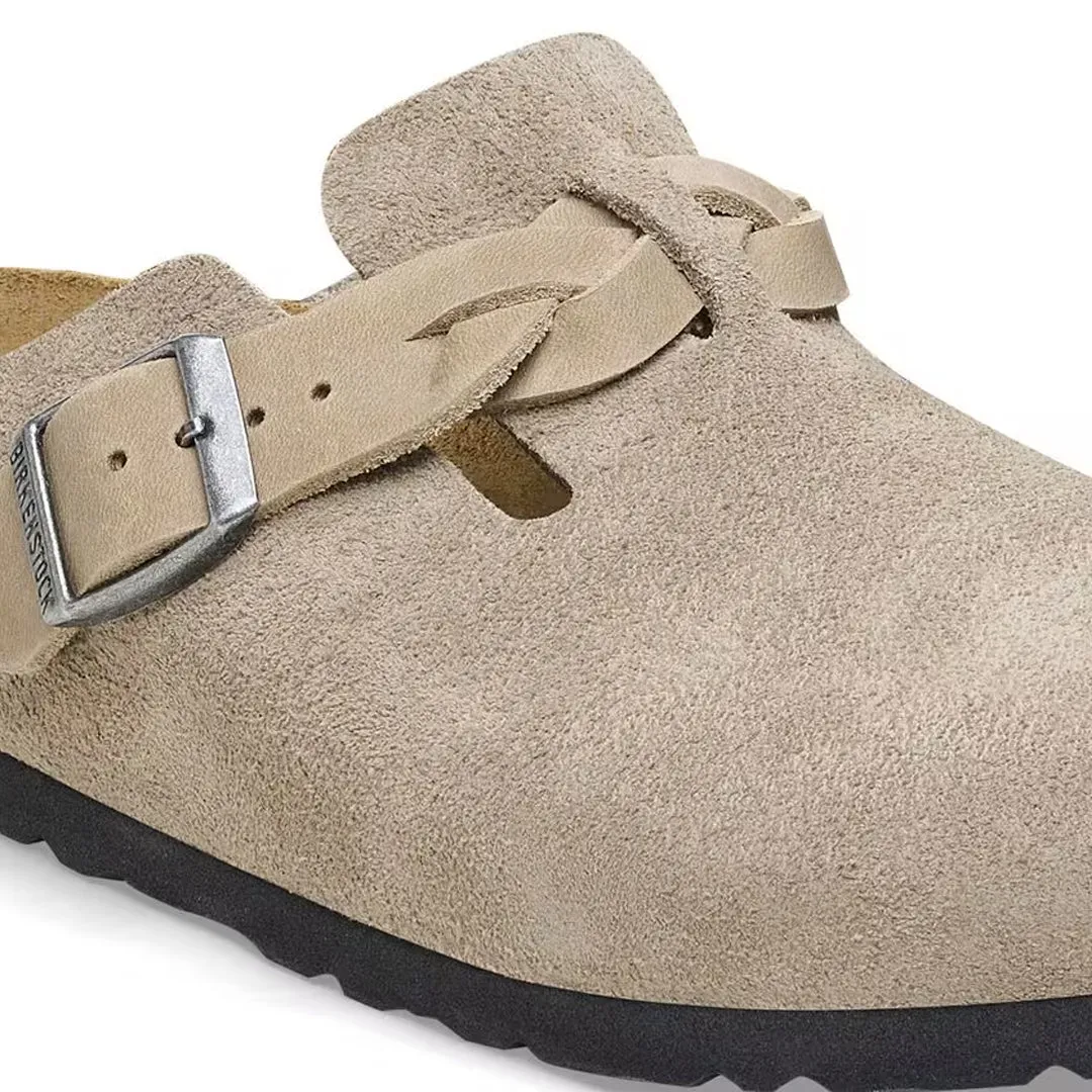 BOSTON BRAIDED SUEDE LEATHER - TAUPE