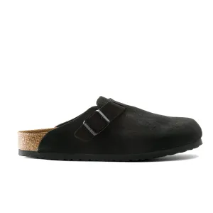 BOSTON SOFT FOOTBED SUEDE LEATHER -BLACK