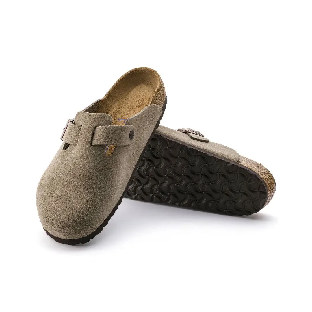 BOSTON SOFT FOOTBED SUEDE LEATHER - TAUPE (NARROW FIT)