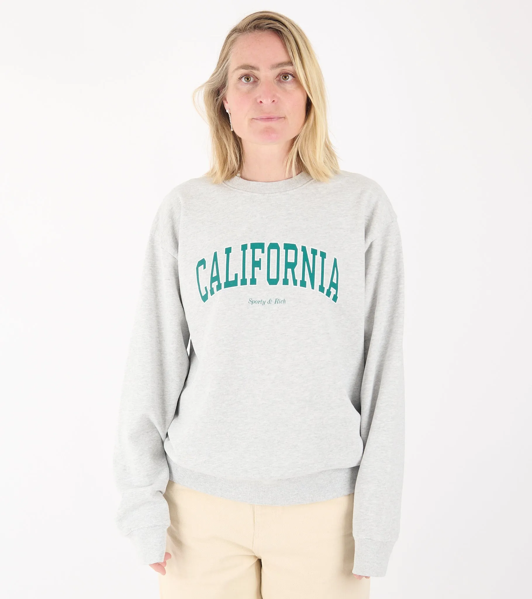 California Crewneck Heather Grey/Alpine
