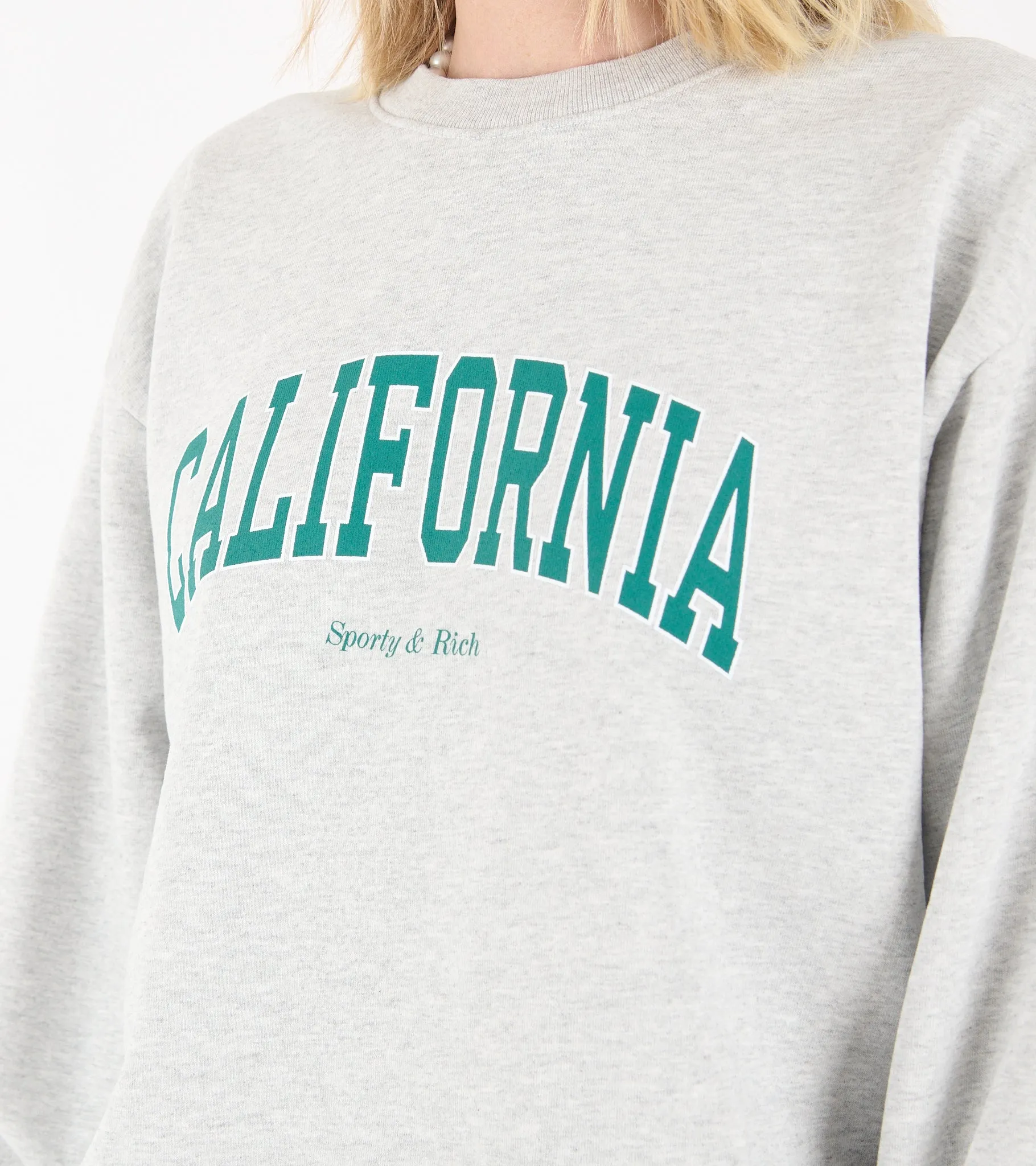 California Crewneck Heather Grey/Alpine
