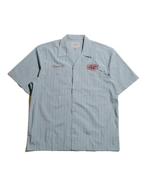 Carhartt W.I.P. S/S Hendry Shirt Frosted Blue/Mulberry Seaton Stripe