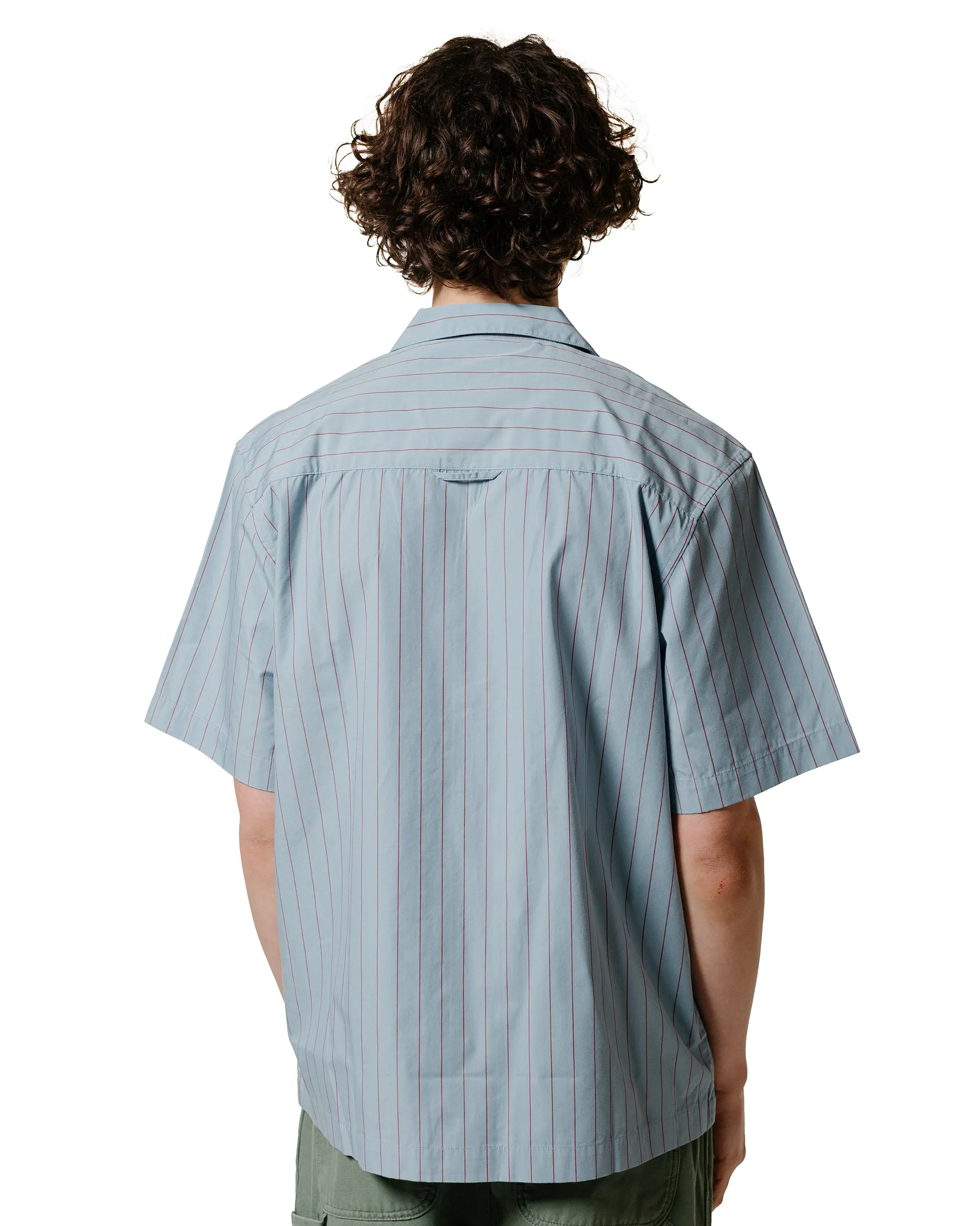 Carhartt W.I.P. S/S Hendry Shirt Frosted Blue/Mulberry Seaton Stripe