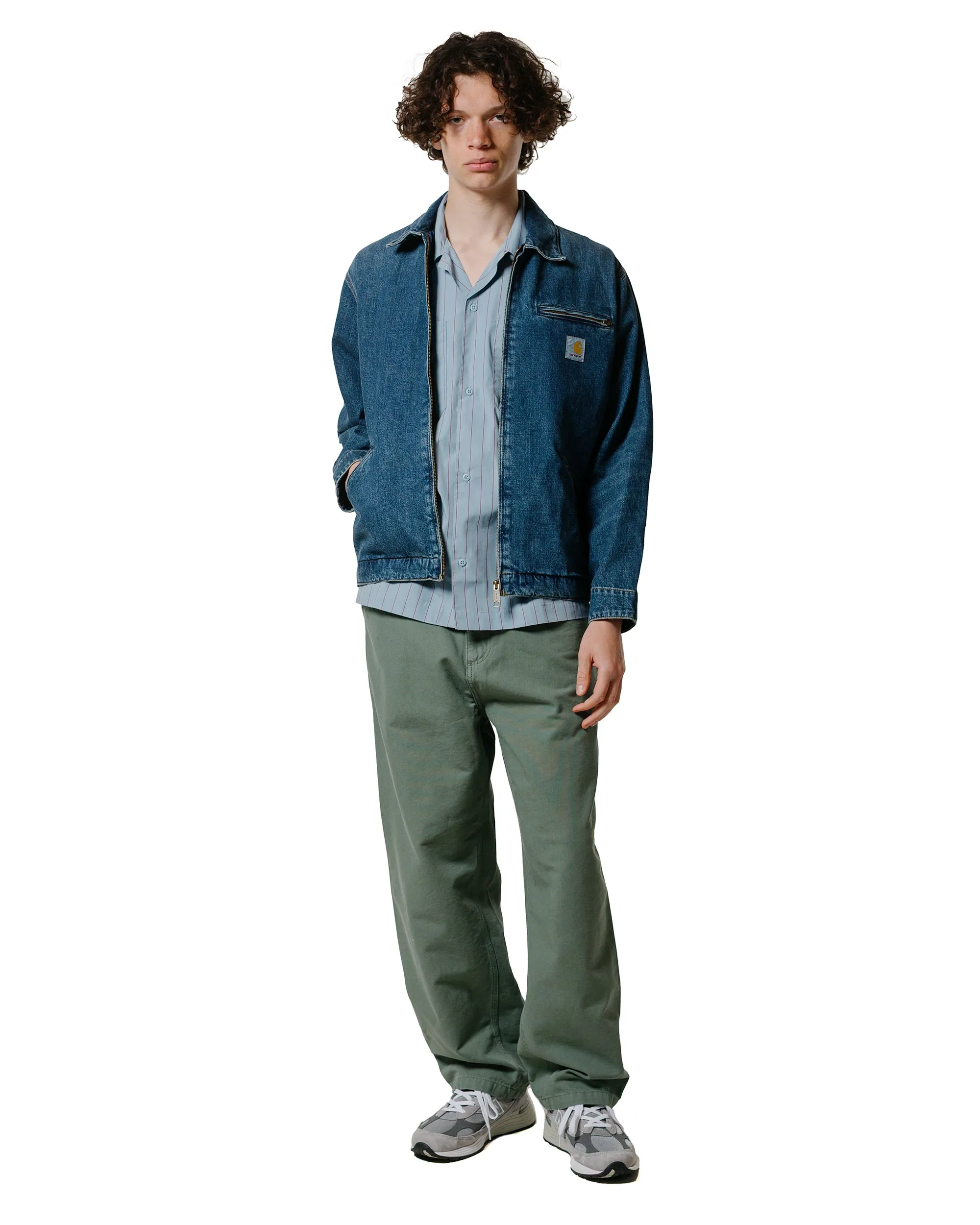 Carhartt W.I.P. S/S Hendry Shirt Frosted Blue/Mulberry Seaton Stripe