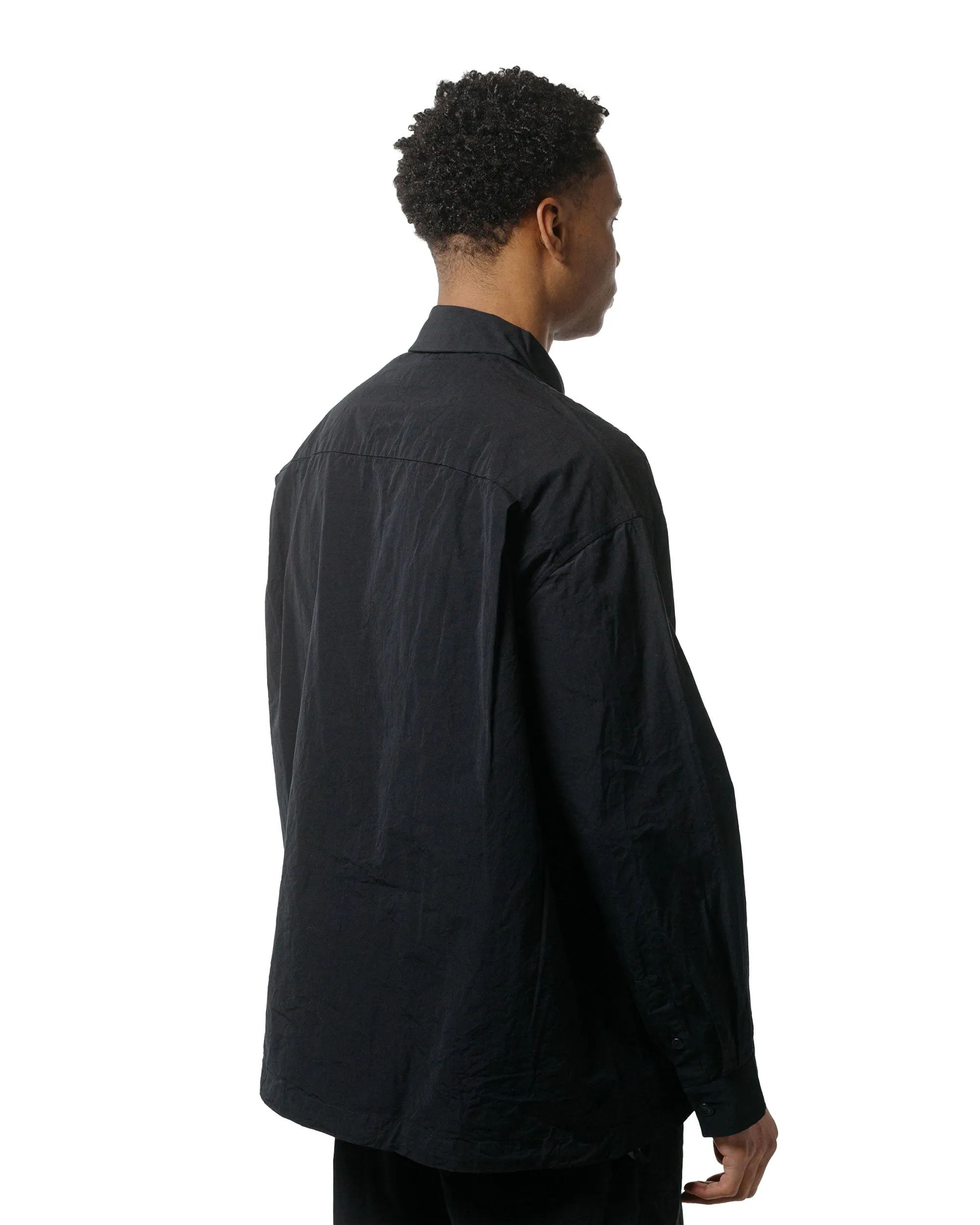 CASEY CASEY Volt Shirt Paper Cot Black