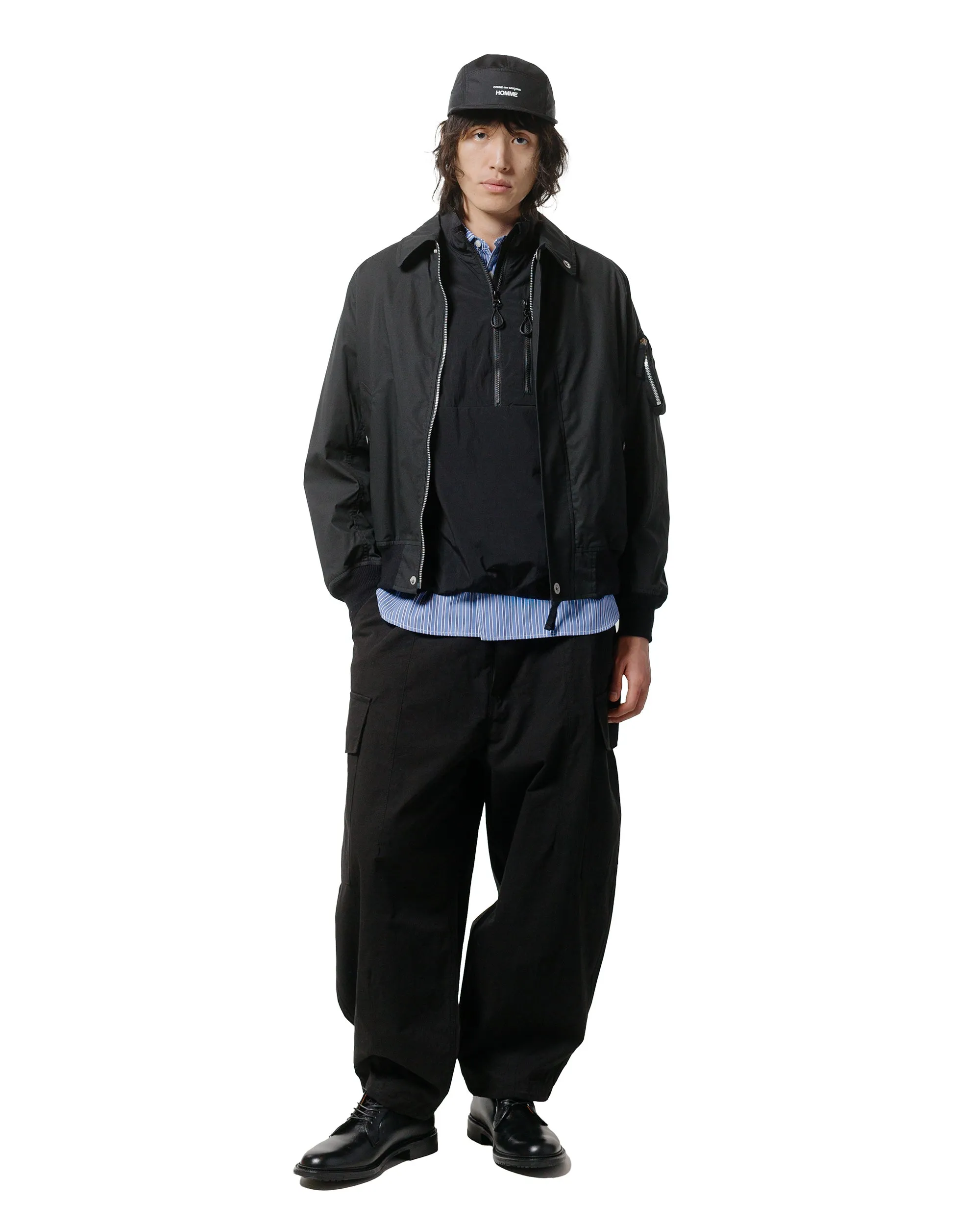 Comme des Garons HOMME Compact Cotton Cargo Pants Blacks