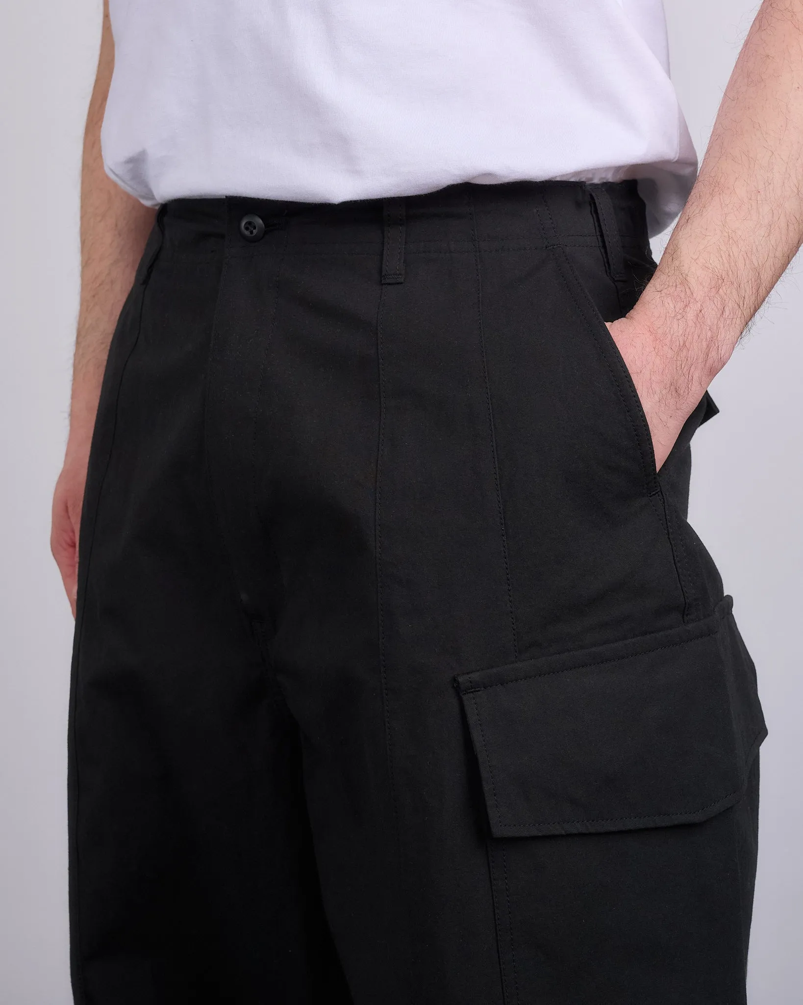 COMME des GARONS HOMME Cotton Compact Weather Cargo Pant Black