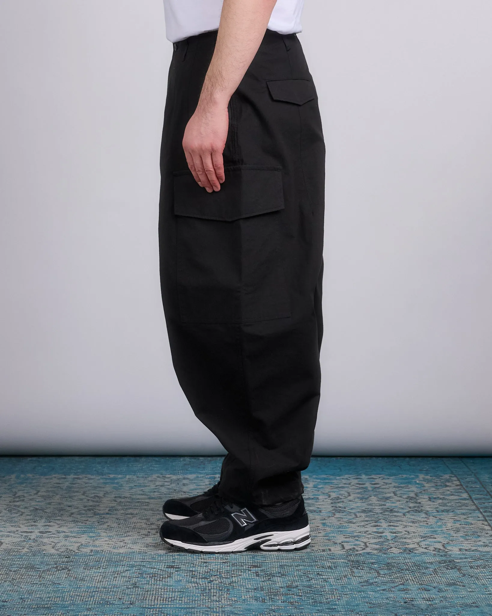 COMME des GARONS HOMME Cotton Compact Weather Cargo Pant Black