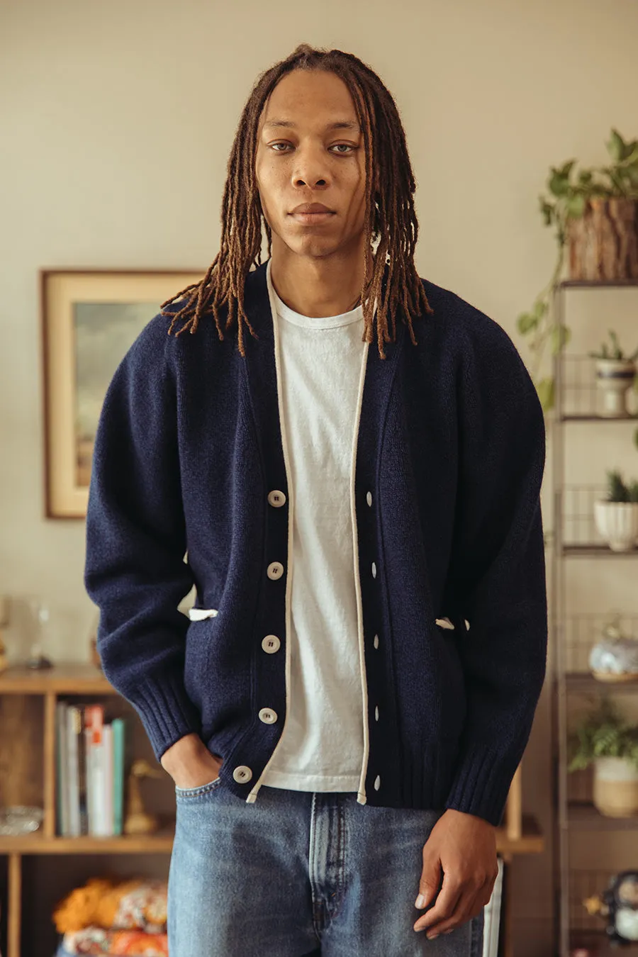 Dead Eyes Opened - Navy Mix Superfine Lambswool