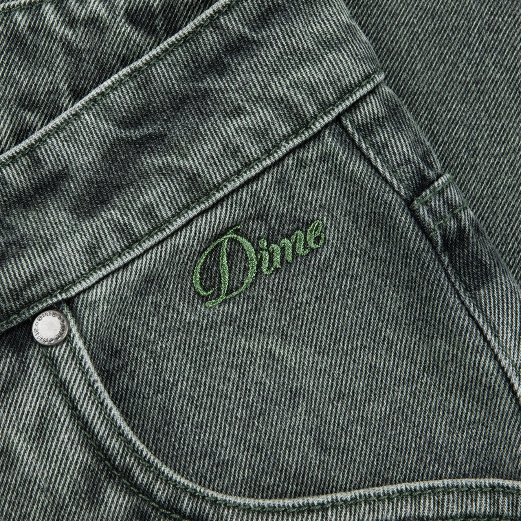Dime Relaxed Denim Pants // Faded Green