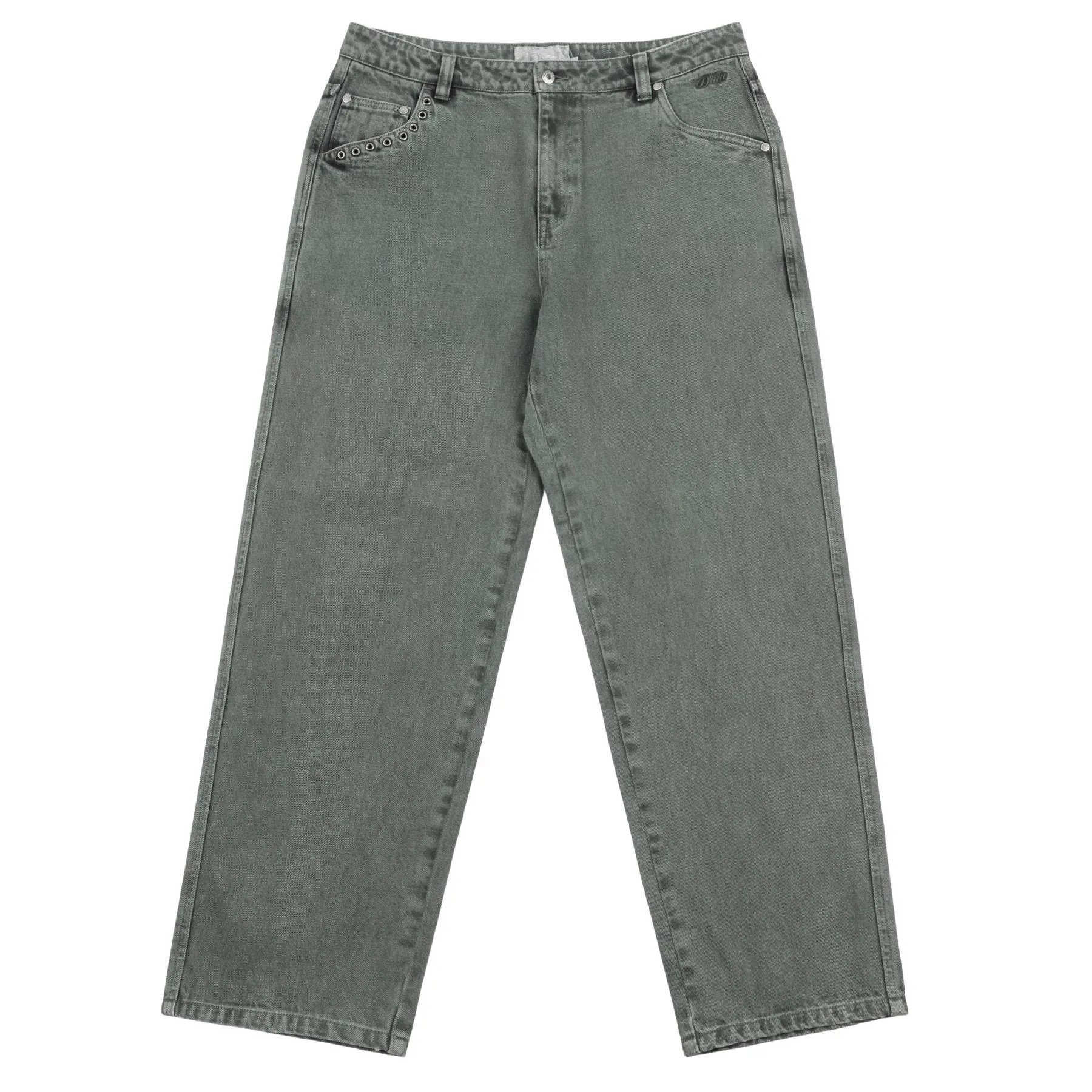 Dime Relaxed Denim Pants // Faded Green