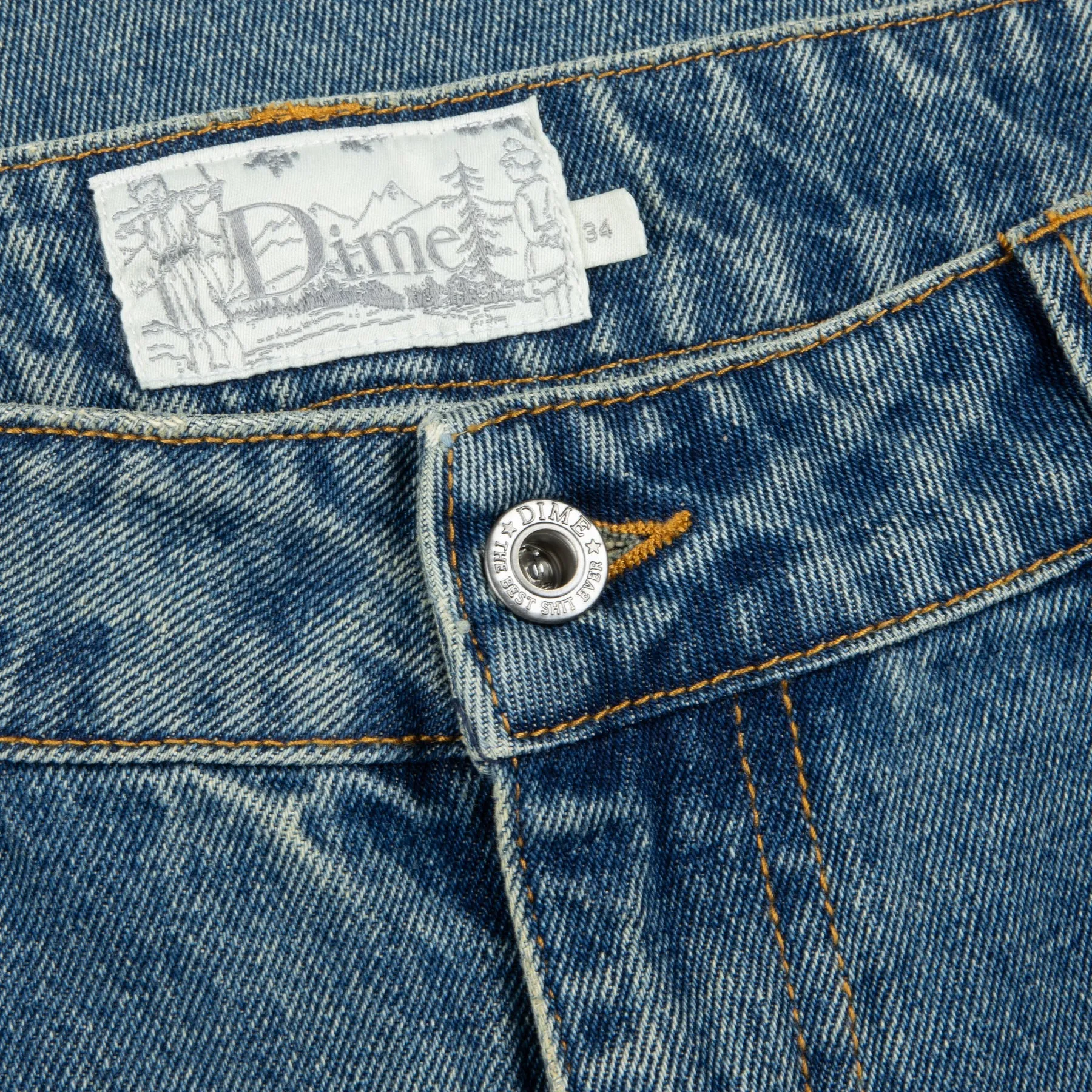 Dime Relaxed Denim Pants // Sandblasted Indigo