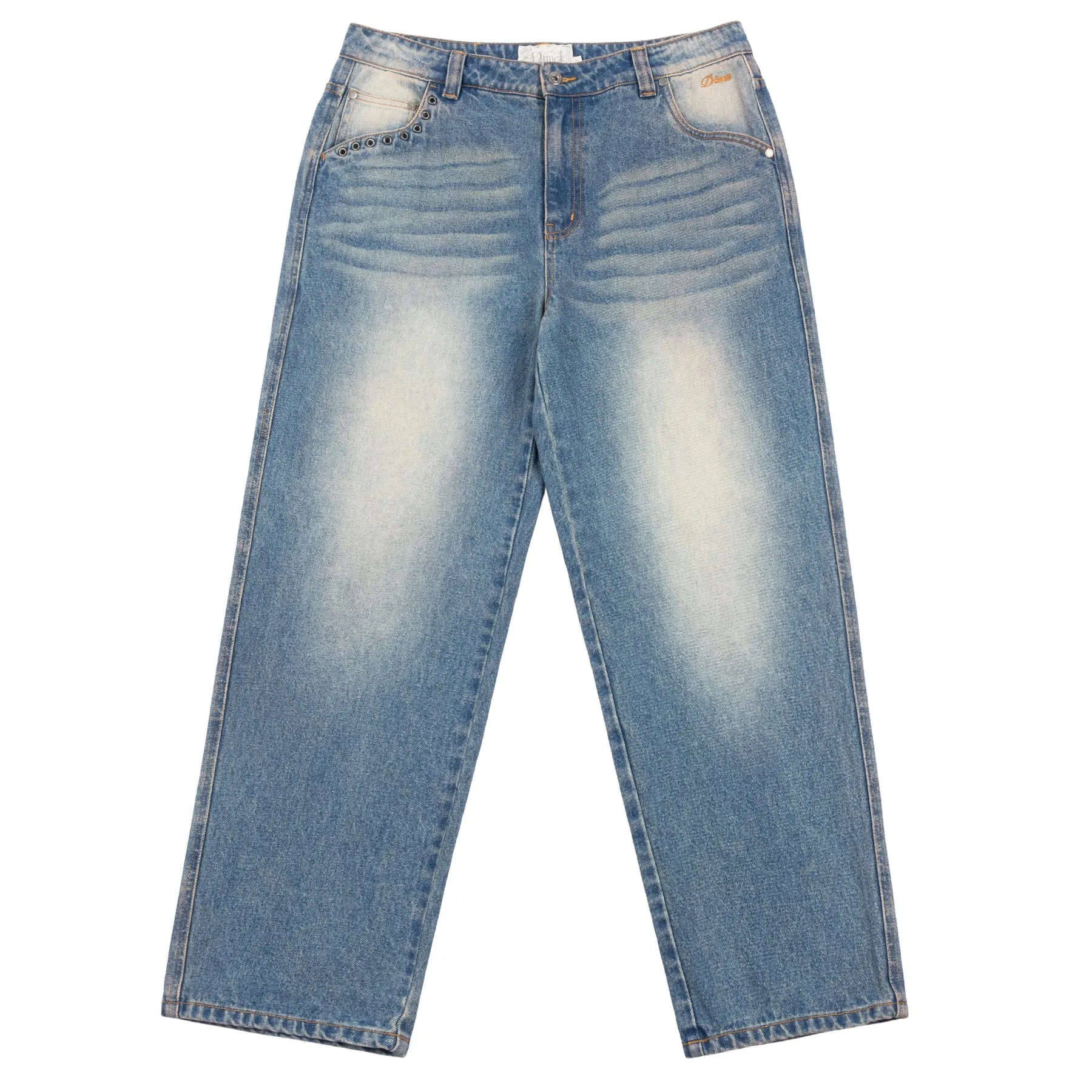 Dime Relaxed Denim Pants // Sandblasted Indigo