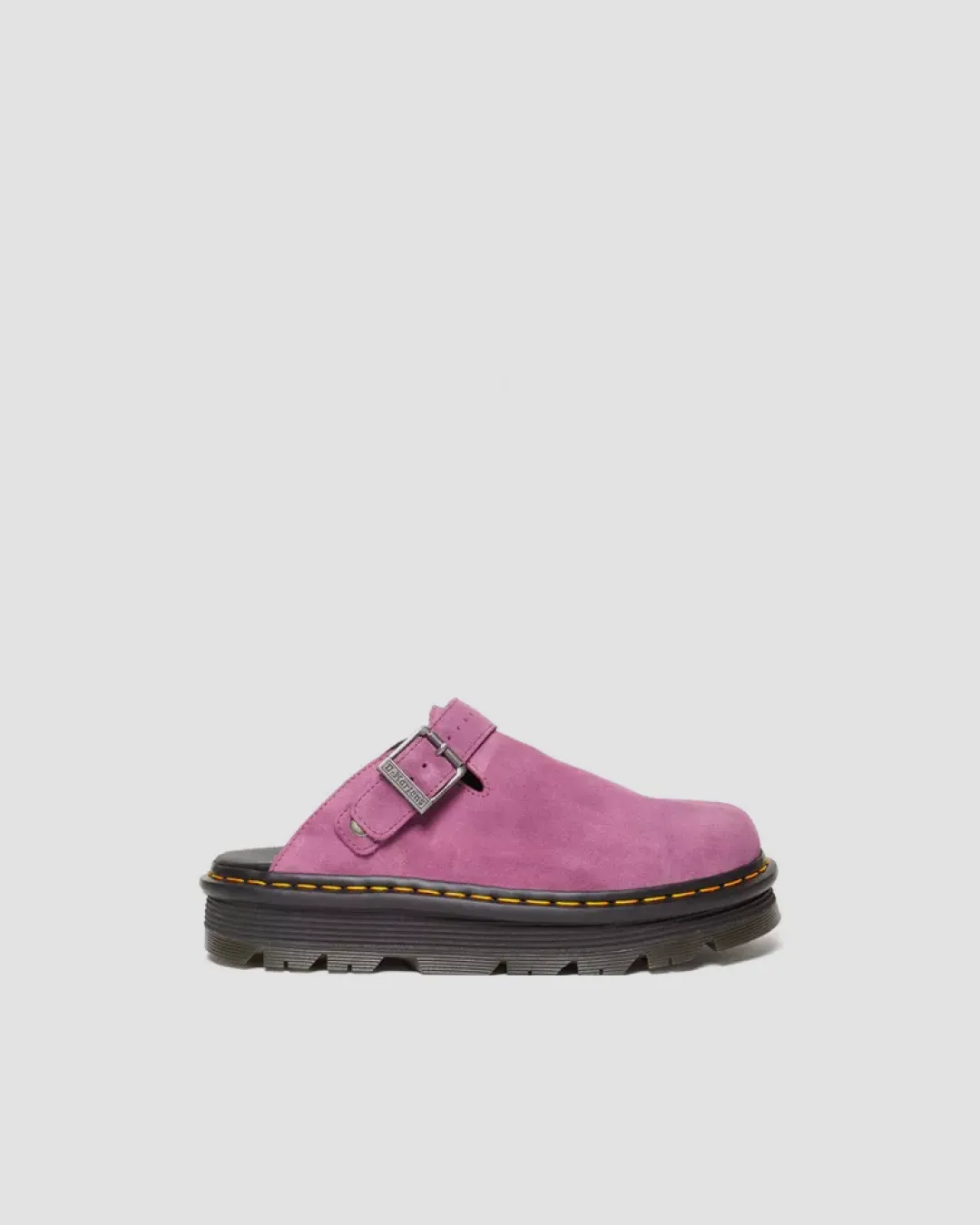 Dr Martens Zebzag Suede Casual Slingback Platform Mules in Pink