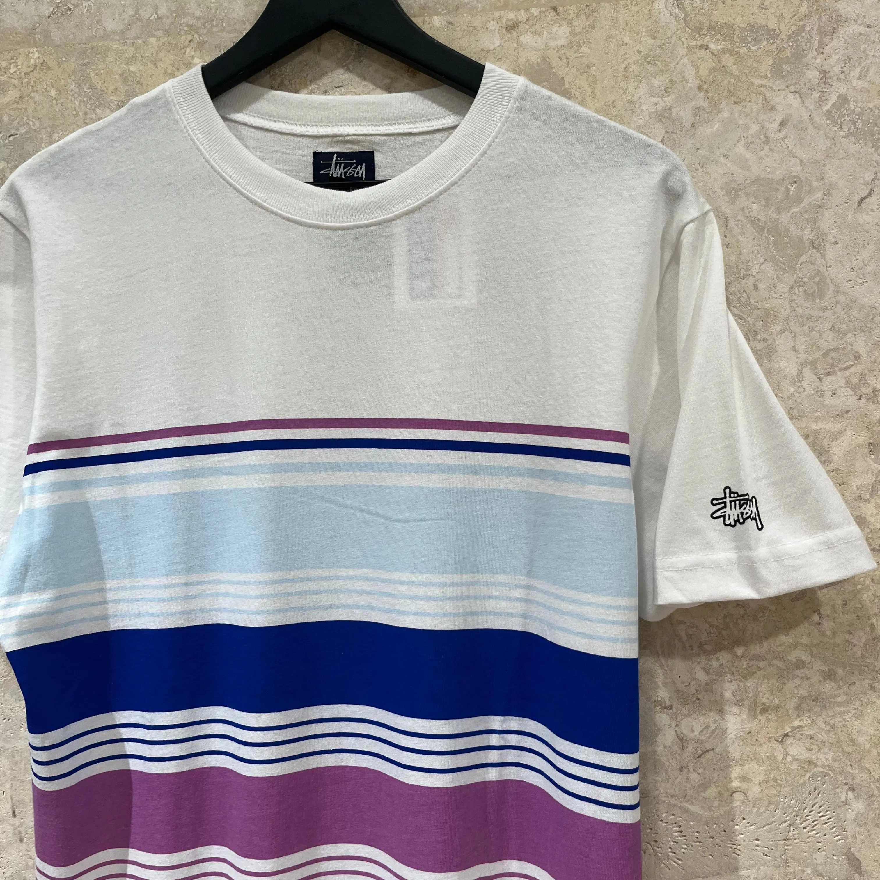 EL 1990s Stussy Striped T Shirt Size S