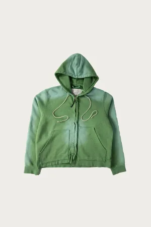 Fitted Zip Hoodie - Sun Faded Green