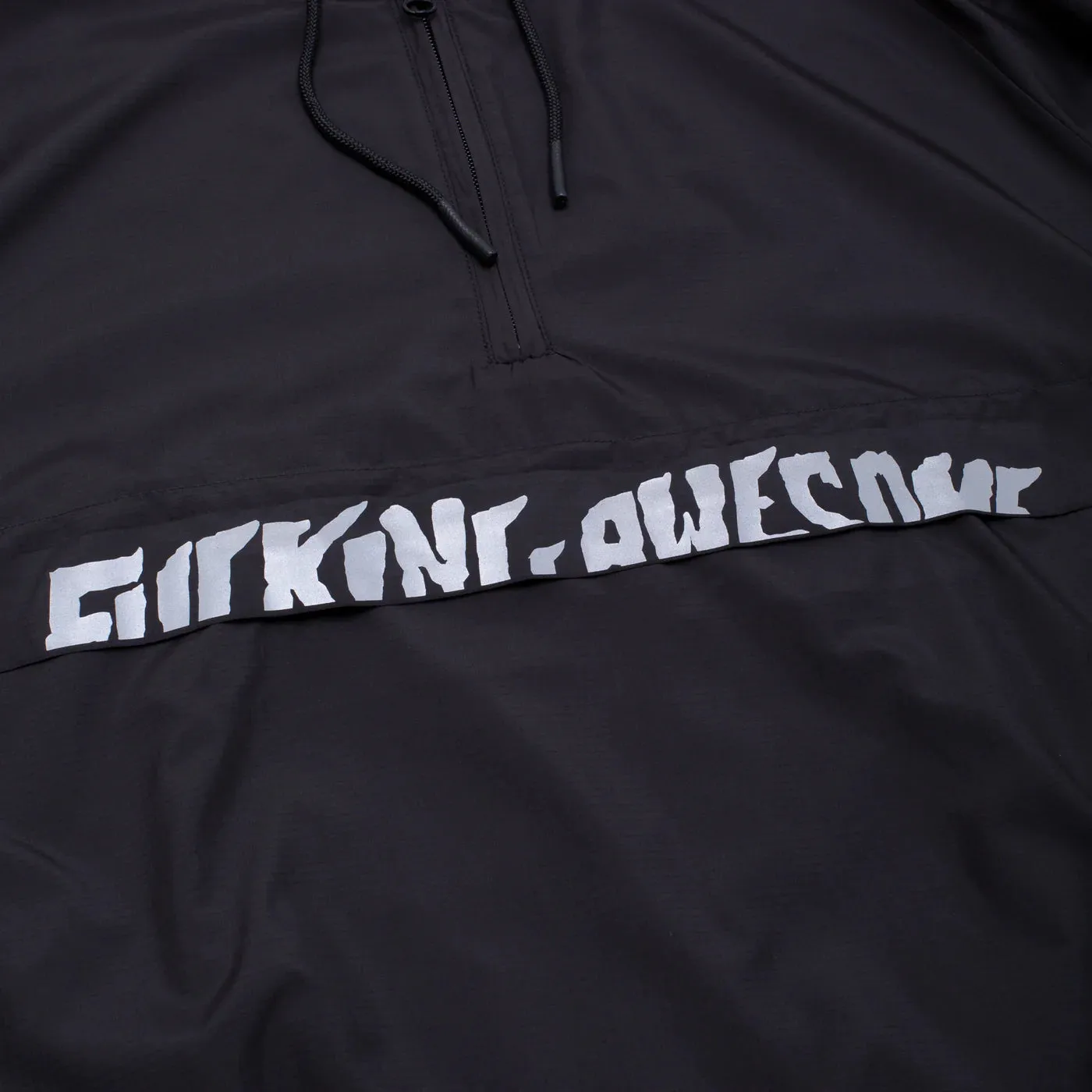 Fucking Awesome Cut Off Logo Anorak // Black