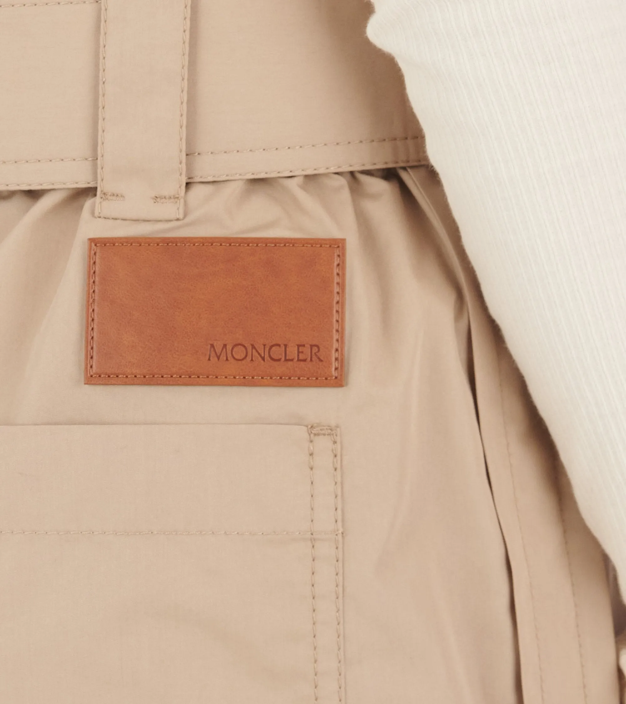 High Waist Relaxed Trousers Beige