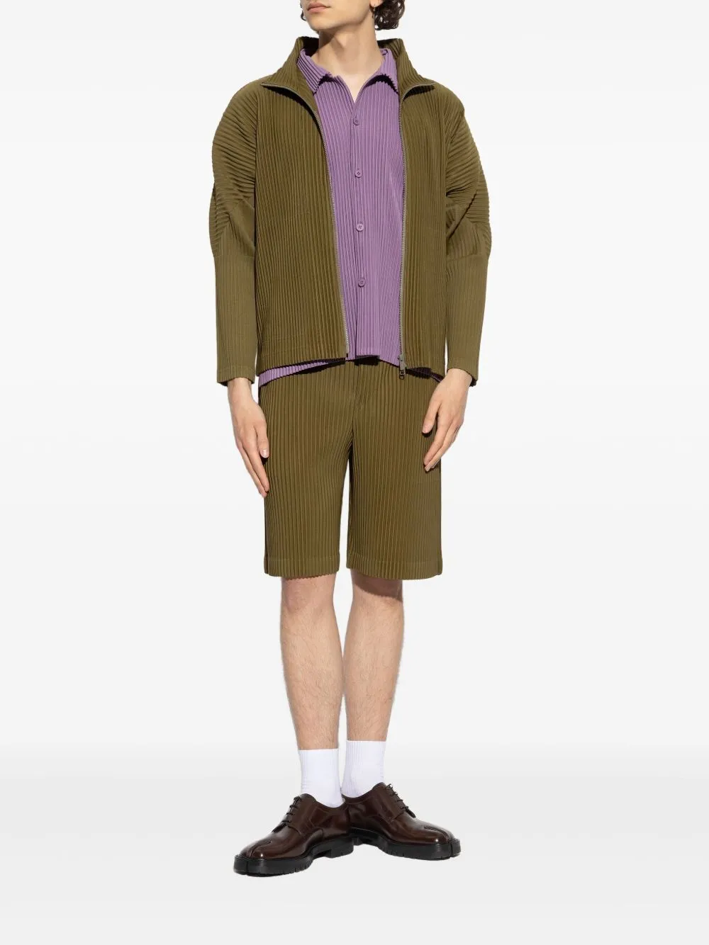 HOMME PLISSE ISSEY MIYAKE - Men Color Pleats Shorts