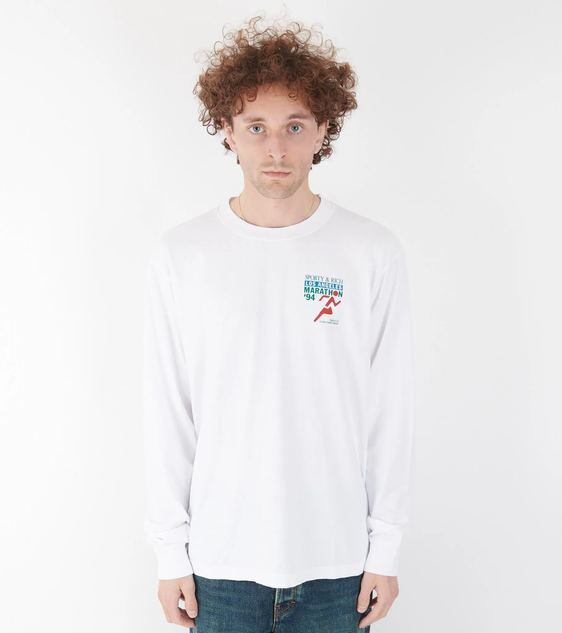 LA Marathon Longsleeve Tee White/Multi