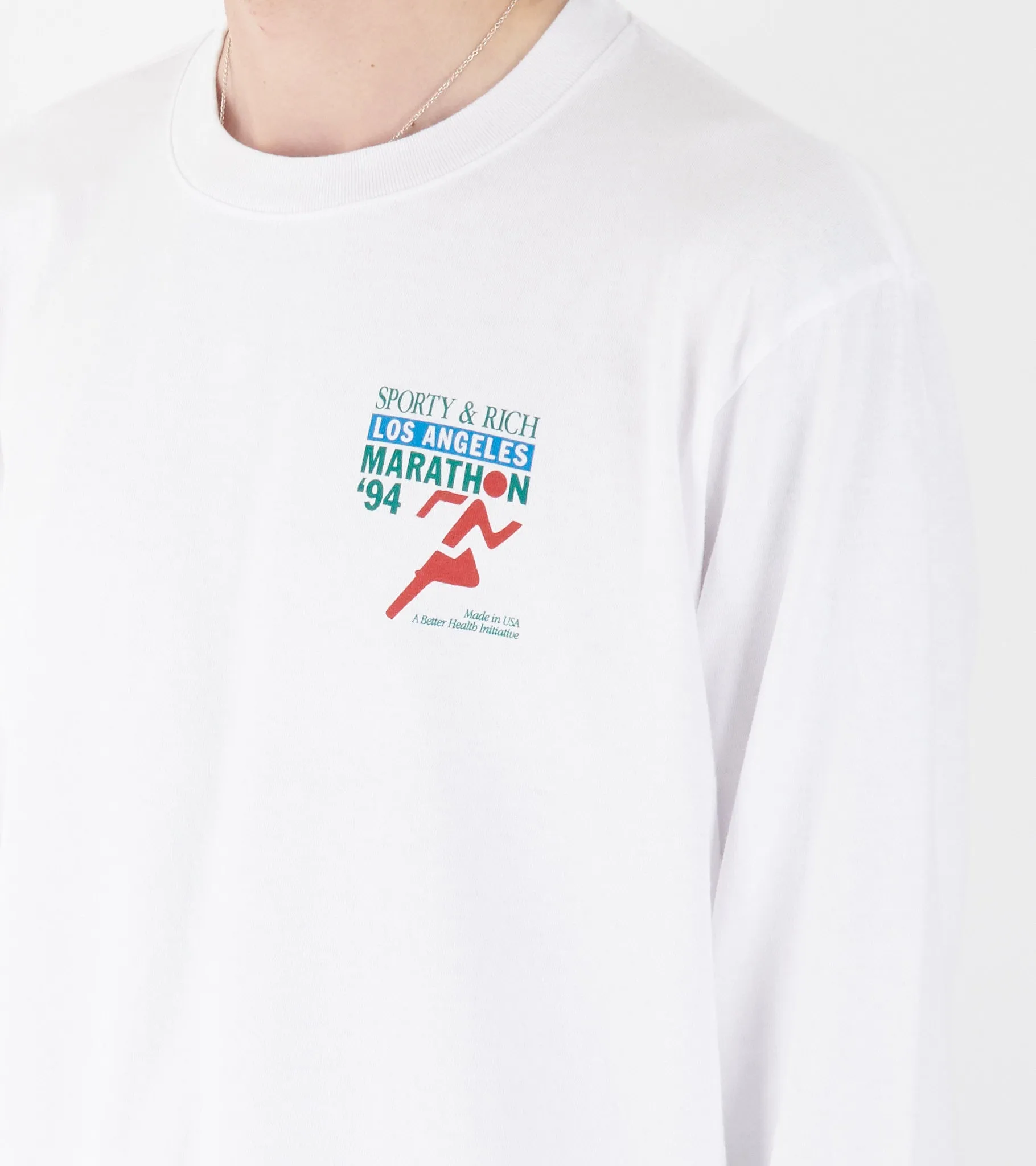LA Marathon Longsleeve Tee White/Multi