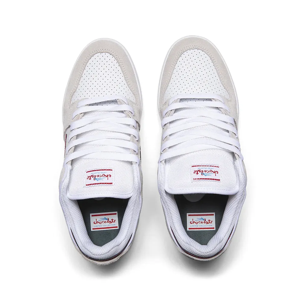 LAKAI X CHOCOLATE TELFORD LOW // WHITE/RED SUEDE