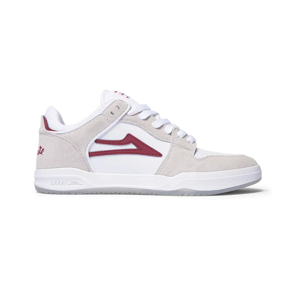 LAKAI X CHOCOLATE TELFORD LOW // WHITE/RED SUEDE