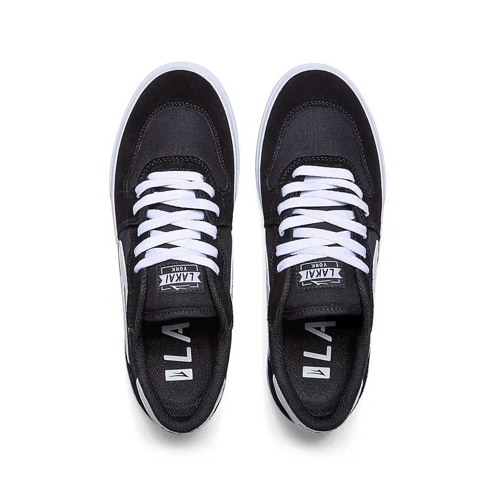 LAKAI YORK // BLACK/WHITE SUEDE