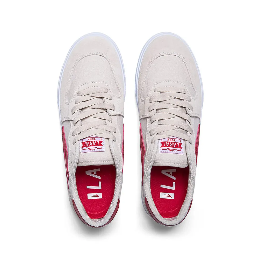 LAKAI YORK // WHITE/RED SUEDE