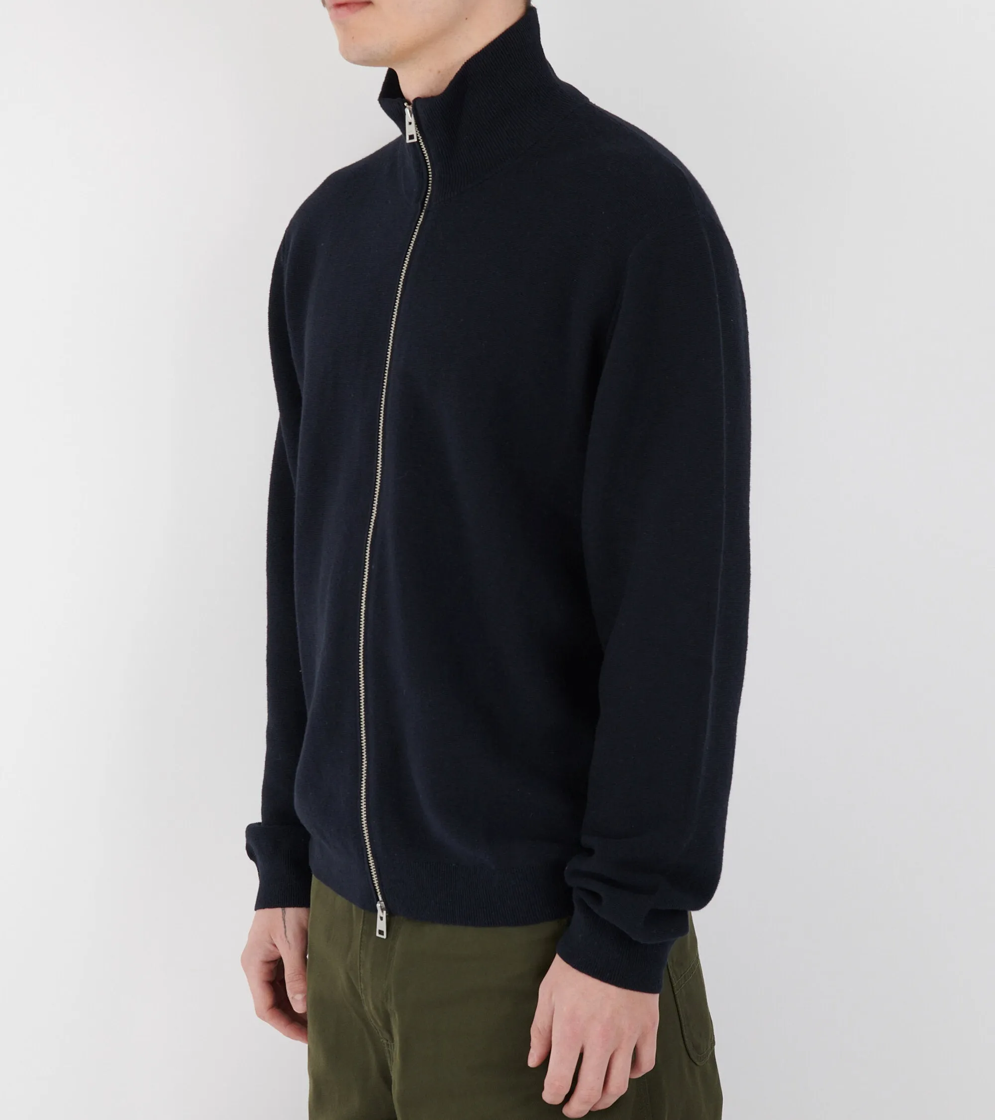 Links Cotton Linen Zip Jacket Dark Navy