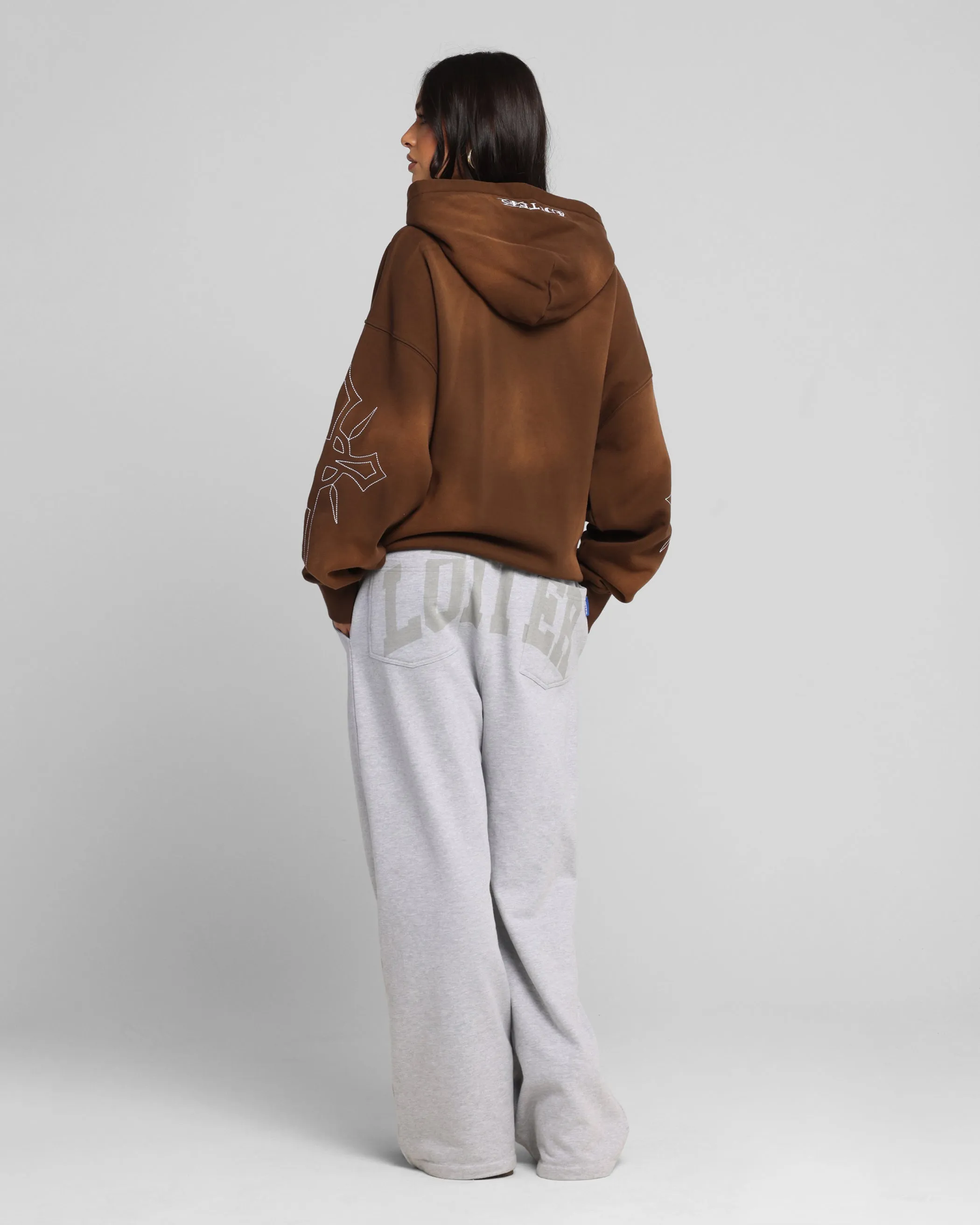 Loiter Atmosphere Zip Hoodie Vintage Brown