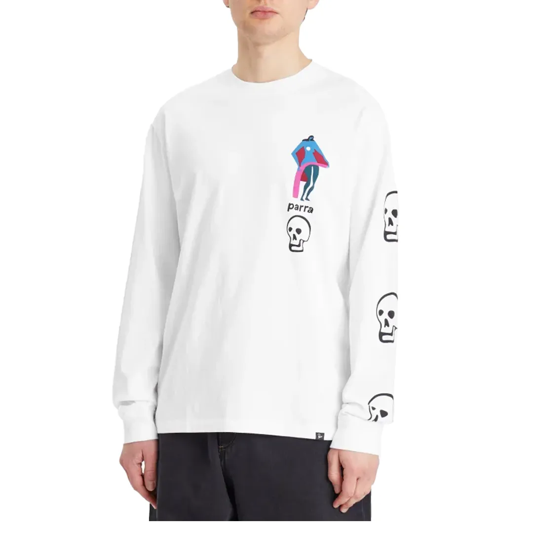 LOWERING THE BAR LONG SLEEVE SHIRT WHITE
